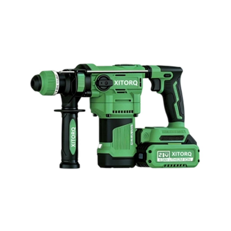 XJ.728 21 V lítium-iónové vysokomagnetické bezkefové rotačné kladivo (Heavy-Duty) – 2,8 J energia nárazu na tvrdé materiály XJ.728 21 V lítium-iónové vysokomagnetické bezkefové rotačné kladivo (Heavy-Duty) – 2,8 J energia nárazu na tvrdé materiály
